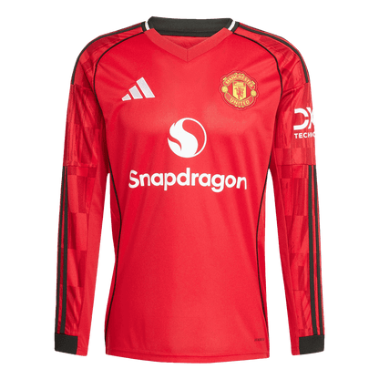 Tricouri Fotbal Manchester United Acasă 2025/26 Mânecă Lungă (mărime mare)