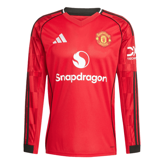 Tricouri Fotbal Manchester United Acasă 2025/26 Mânecă Lungă (mărime mare)