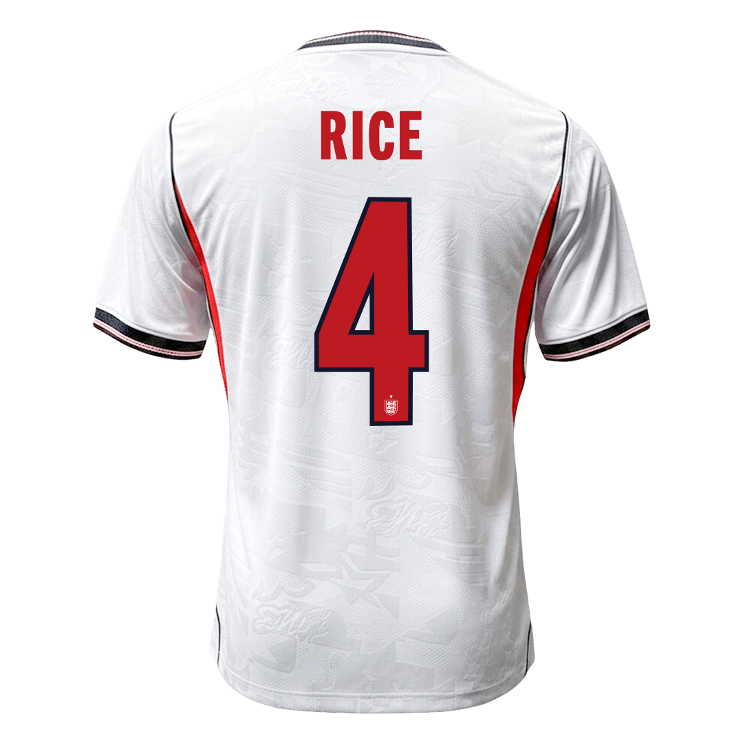 Tricouri Fotbal Anglia RICE #4 Acasă Cupa Mondială 2026 Authentic