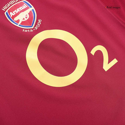 Tricouri Fotbal Vintage Arsenal BERGKAMP #10 Acasă 2005/06