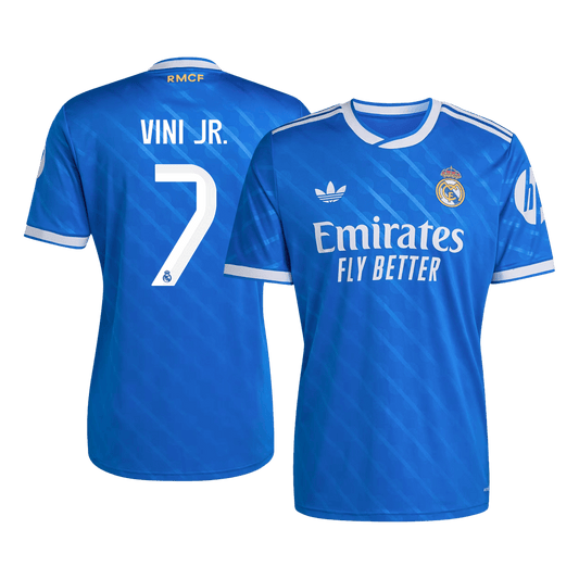 Tricouri Fotbal Real Madrid VINI JR. #7 Treilea 2025/26 (mărime mare)