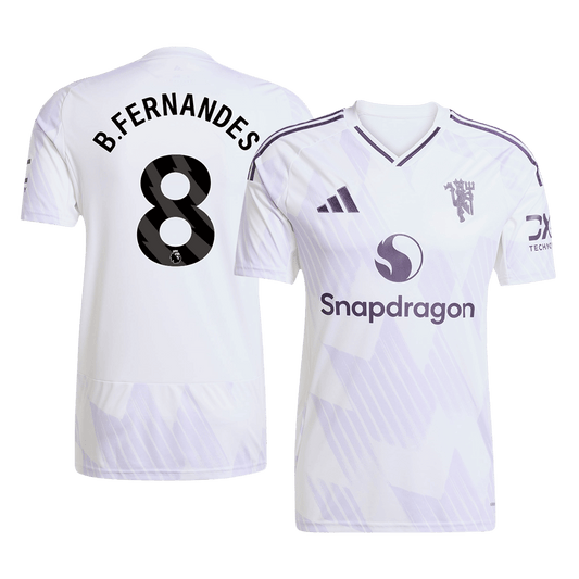 Tricouri Fotbal Manchester United B.FERNANDES #8 Deplasare 2025/26