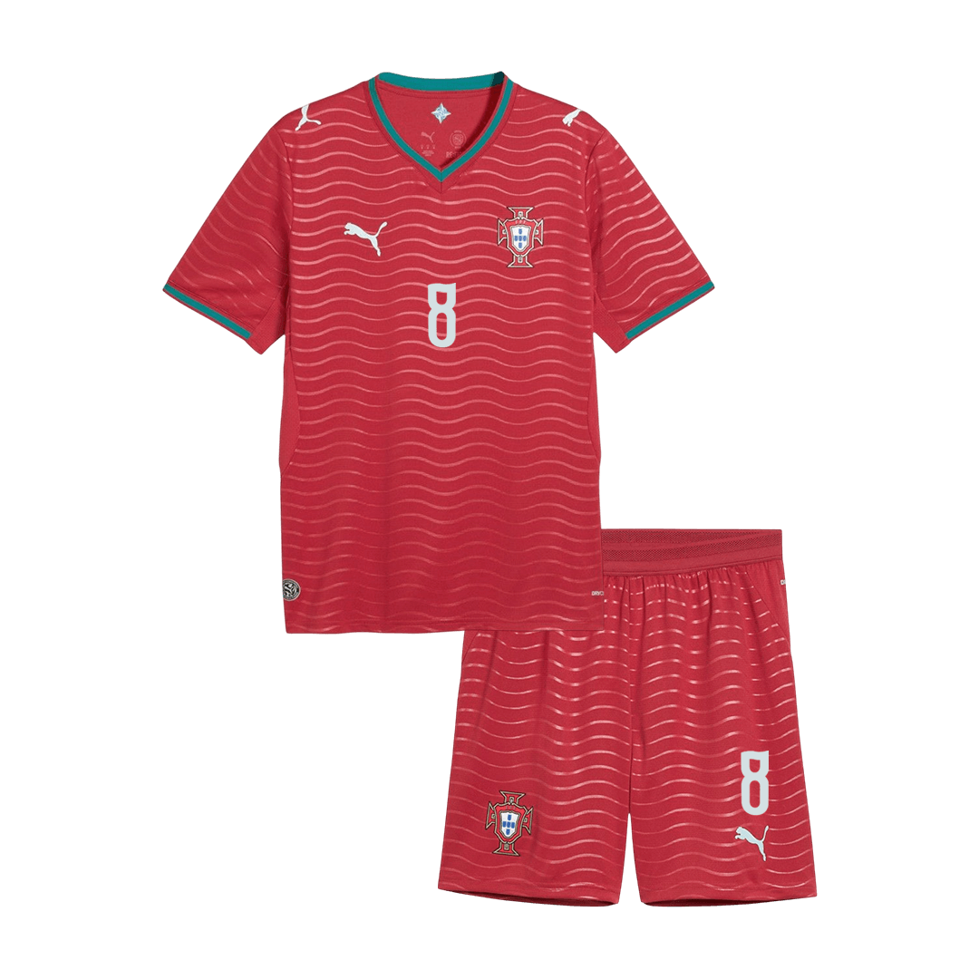 Set Tricouri Fotbal Portugalia B. FERNANDES #8 Acasă Cupa Mondială 2026 Pentru Copii - Super