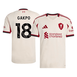 Tricouri Fotbal Liverpool GAKPO #18 Deplasare 2025/26