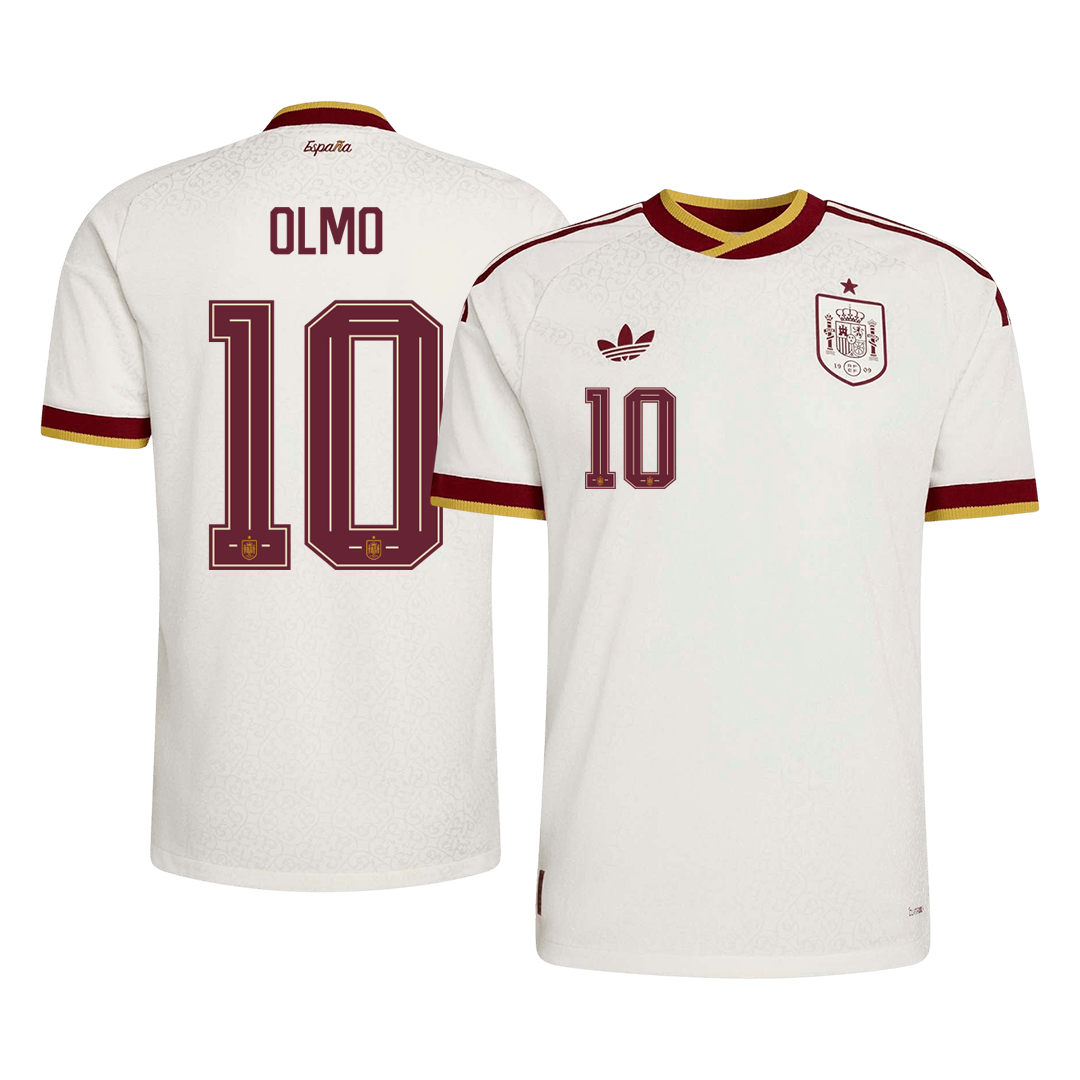 Tricouri Fotbal Spania OLMO #10 Deplasare Cupa Mondială 2026 Authentic