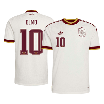 Tricouri Fotbal Spania OLMO #10 Deplasare Cupa Mondială 2026 Authentic