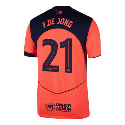 Tricouri Fotbal Barcelona F.DE JONG #21 Treilea 2025/26 - UCL