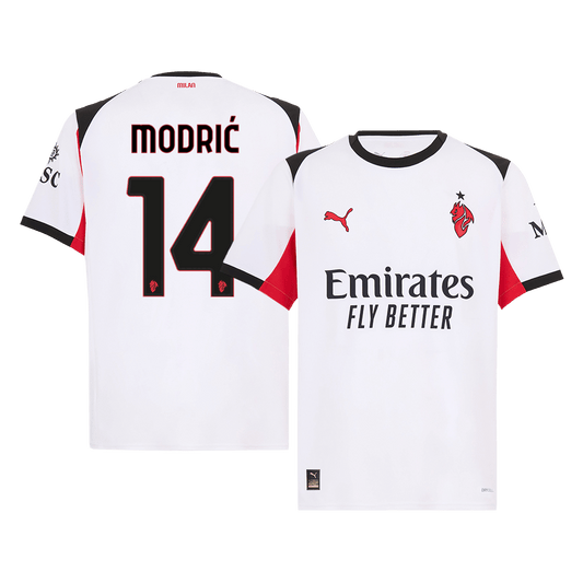 Tricouri Fotbal AC Milan MODRIĆ #14 Deplasare 2025/26