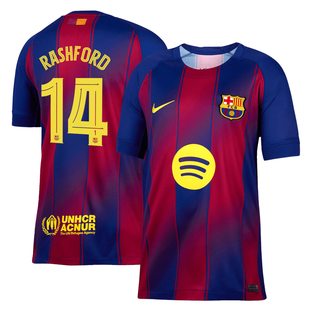 Tricouri Fotbal Barcelona RASHFORD #14 Acasă 2025/26 UCL - Premium (mărime mare)
