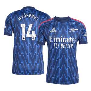 Tricouri Fotbal Arsenal GYÖKERES #14 Deplasare 2025/26 (mărime mare)
