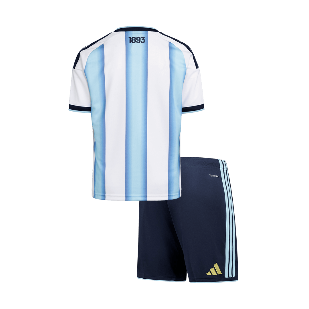 Set Tricouri Fotbal Argentina Acasă 2025/26 Pentru Copii - Premium