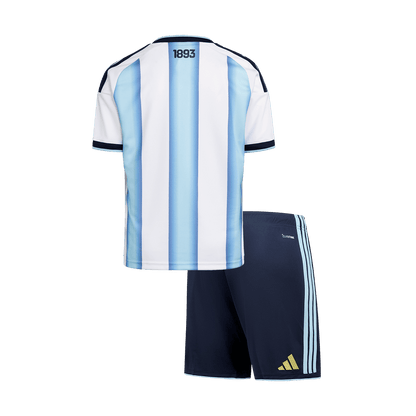 Set Tricouri Fotbal Argentina Acasă 2025/26 Pentru Copii - Premium
