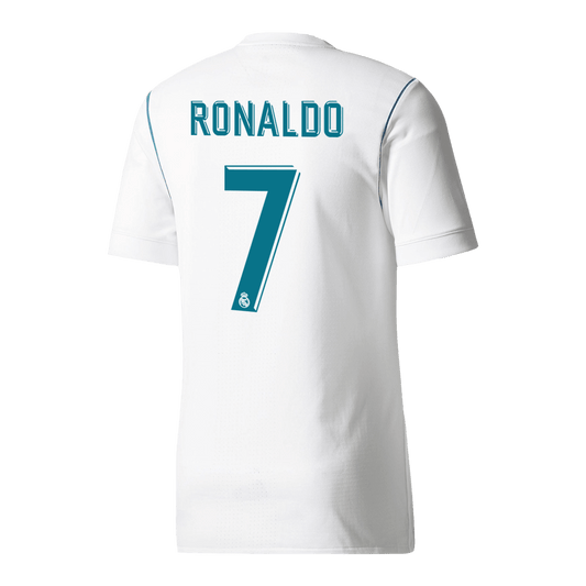 Tricouri Fotbal Vintage Real Madrid RONALDO #7 Acasă 2017/18