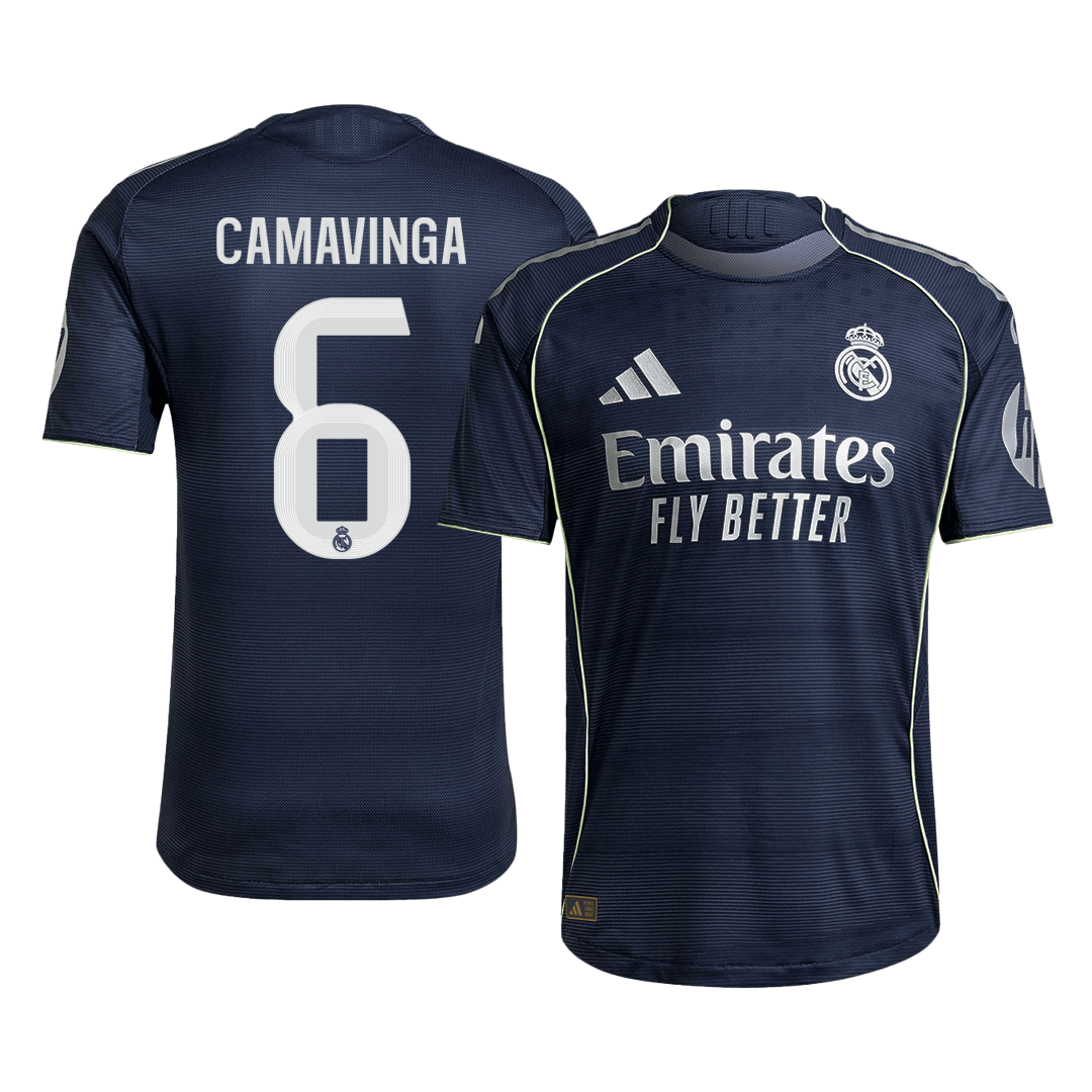 Tricouri Fotbal Real Madrid CAMAVINGA #6 Deplasare 2025/26 Authentic - Premium
