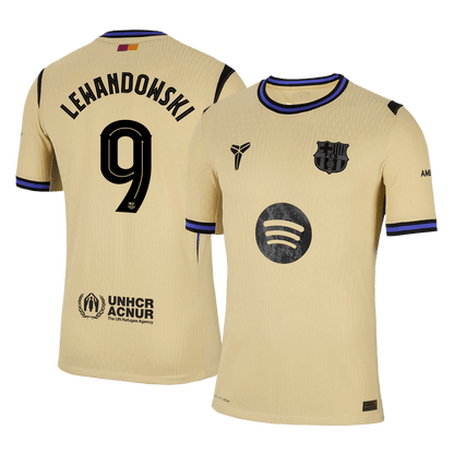 Tricouri Fotbal Barcelona LEWANDOWSKI #9 Deplasare 2025/26 Authentic - UCL