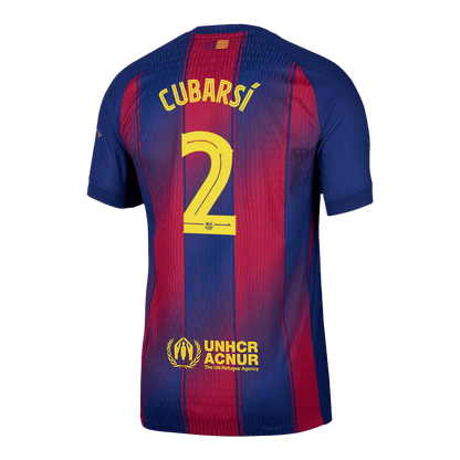 Tricouri Fotbal Barcelona CUBARSÍ #2 Acasă 2025/26 Authentic - UCL