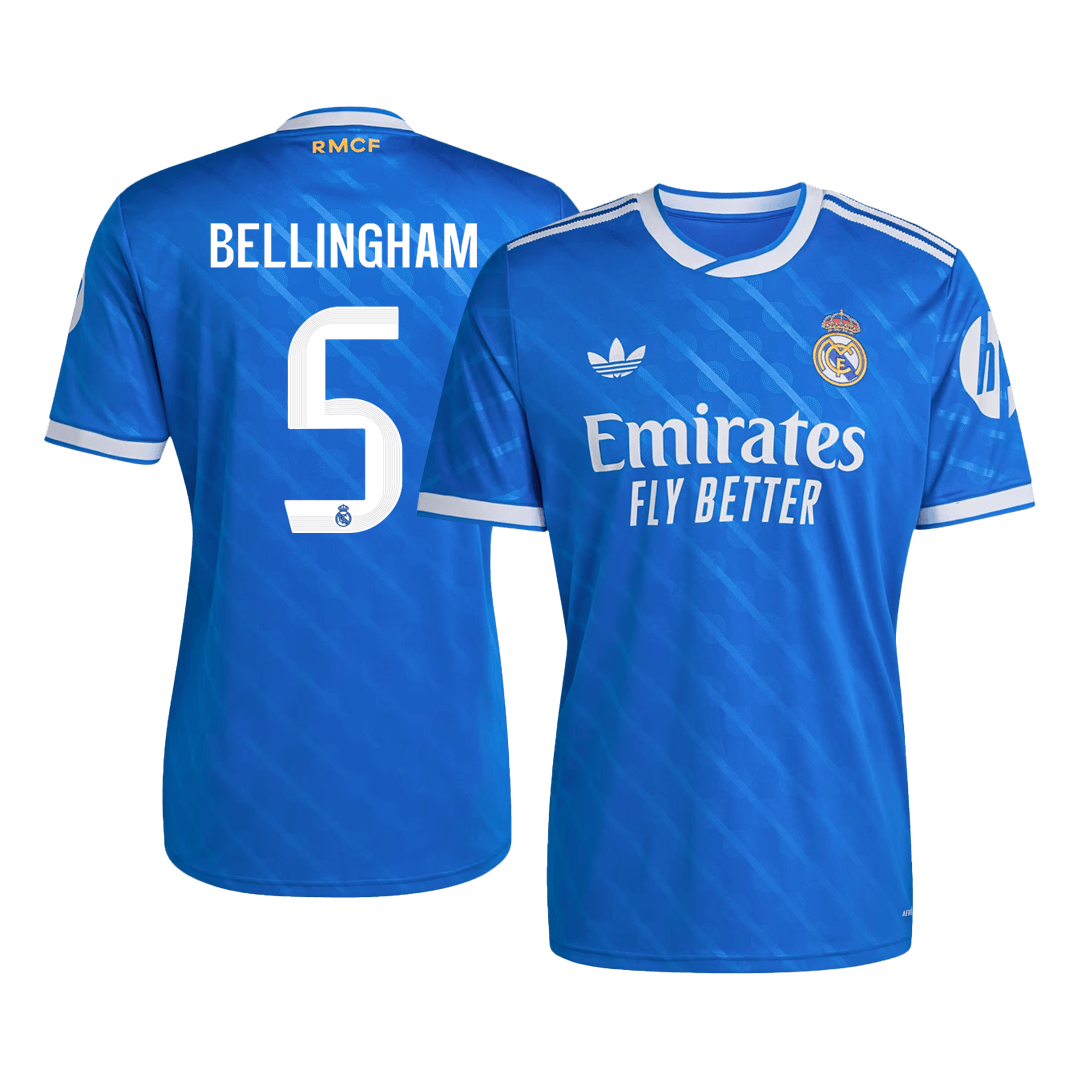 Tricouri Fotbal Real Madrid BELLINGHAM #5 Treilea 2025/26