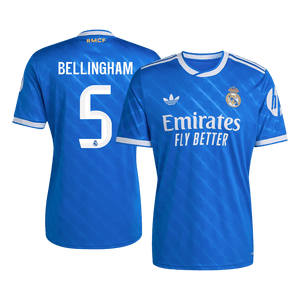 Tricouri Fotbal Real Madrid BELLINGHAM #5 Treilea 2025/26