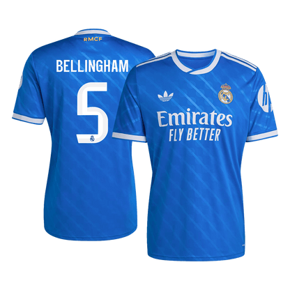 Tricouri Fotbal Real Madrid BELLINGHAM #5 Treilea 2025/26