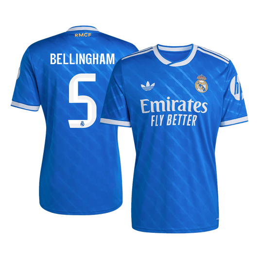 Tricouri Fotbal Real Madrid BELLINGHAM #5 Treilea 2025/26 (mărime mare)