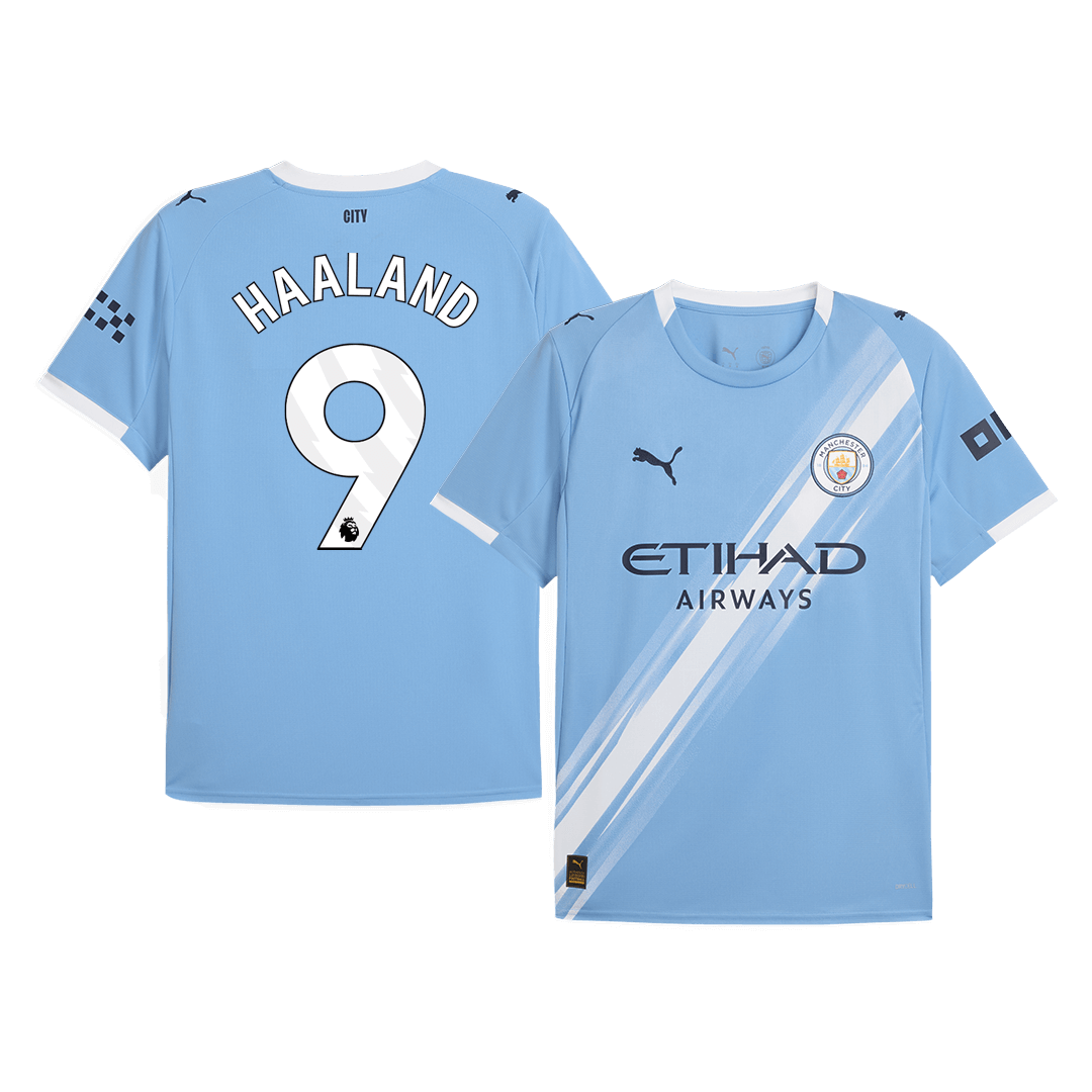 Tricouri Fotbal Manchester City HAALAND #9 Acasă 2025/26 - Premium (mărime mare)