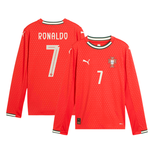 Tricouri Fotbal Portugalia RONALDO #7 Acasă 2025 Mânecă Lungă