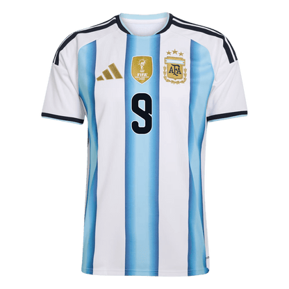 Tricouri Fotbal Argentina J.ÁLVAREZ #9 Acasă Cupa Mondială 2026 - Premium