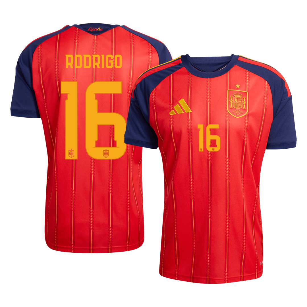 Tricouri Fotbal Spania RODRIGO #16 Acasă Cupa Mondială 2026 - Premium