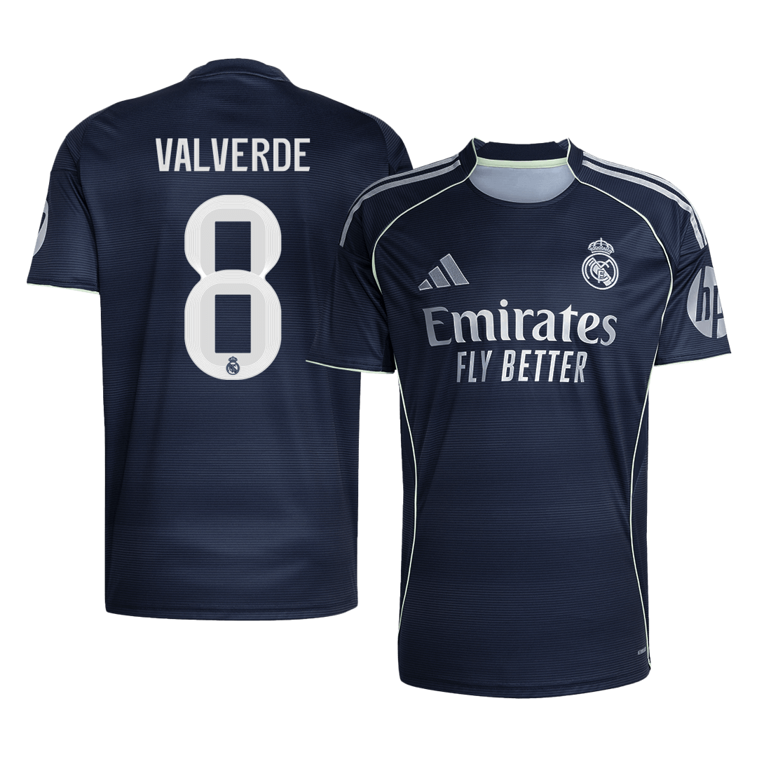 Tricouri Fotbal Real Madrid VALVERDE #8 Deplasare 2025/26 - Premium
