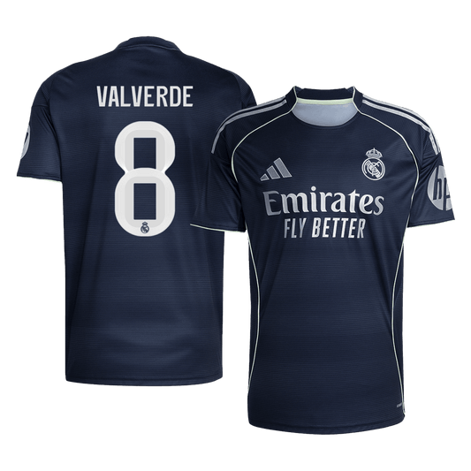 Tricouri Fotbal Real Madrid VALVERDE #8 Deplasare 2025/26 - Premium