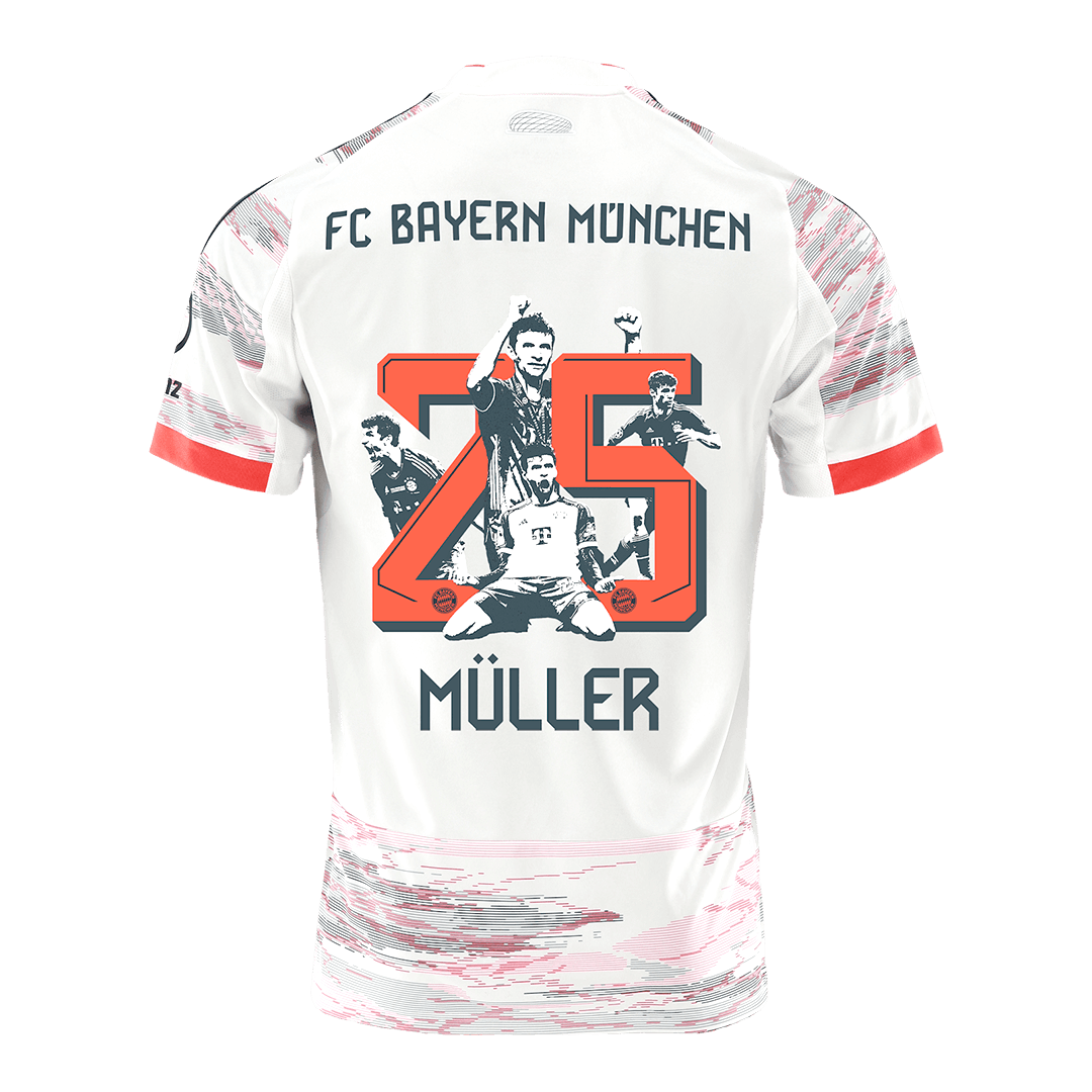 Tricouri Fotbal Bayern Munchen MÜLLER Special #25 Deplasare 2025/26 (mărime mare)