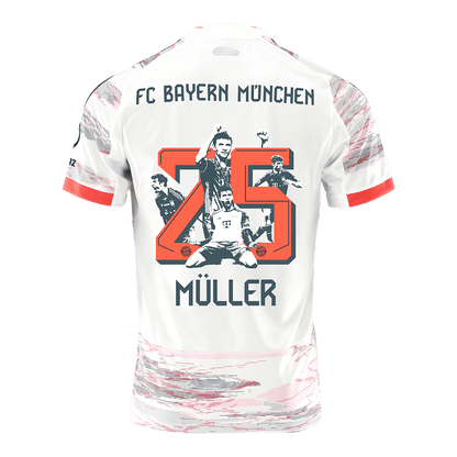 Tricouri Fotbal Bayern Munchen MÜLLER Special #25 Deplasare 2025/26 (mărime mare)