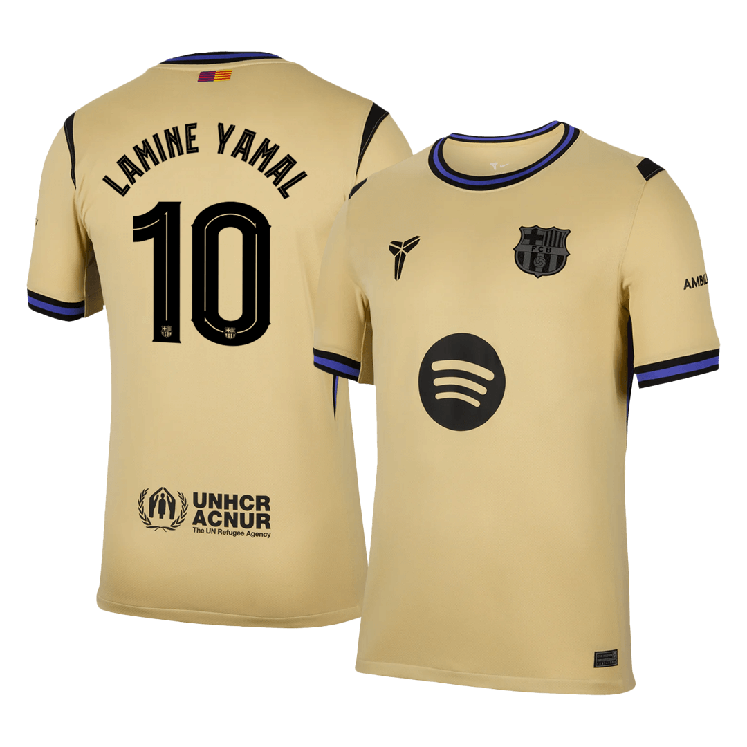 Tricouri Fotbal Barcelona LAMINE YAMAL #10 Deplasare 2025/26 - UCL (mărime mare)