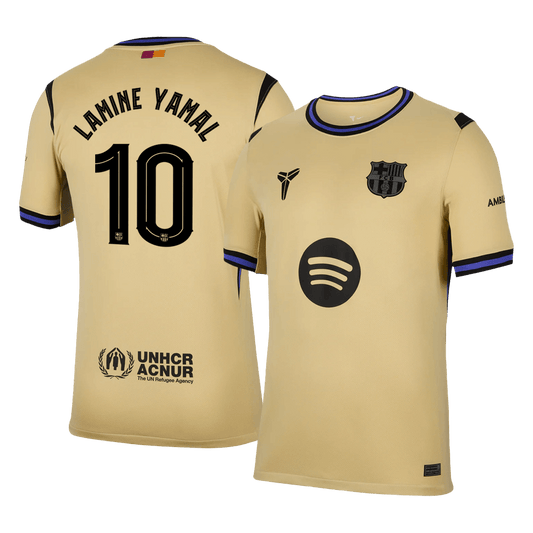 Tricouri Fotbal Barcelona LAMINE YAMAL #10 Deplasare 2025/26 - UCL (mărime mare)