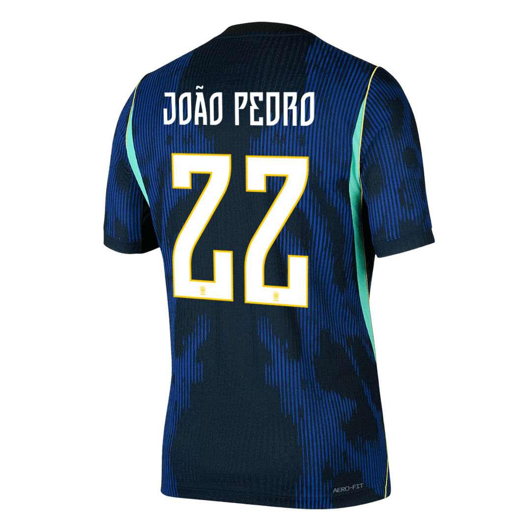 Tricouri Fotbal Brazilia JOÃO PEDRO #22 Deplasare Cupa Mondială 2026 Authentic