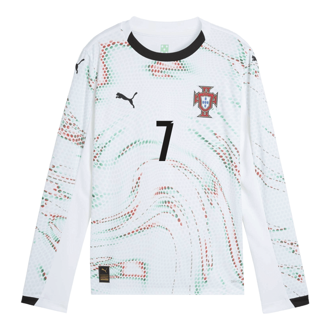 Tricouri Fotbal Portugalia RONALDO #7 Deplasare 2025 Mânecă Lungă