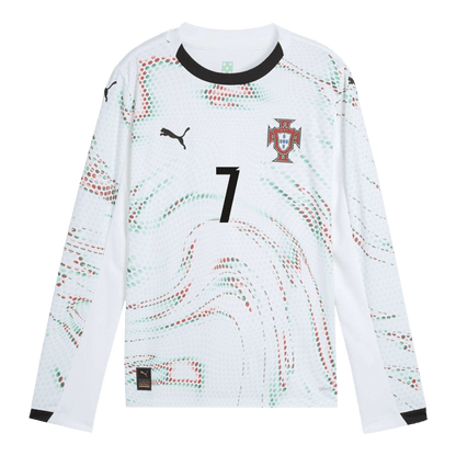 Tricouri Fotbal Portugalia RONALDO #7 Deplasare 2025 Mânecă Lungă (mărime mare)