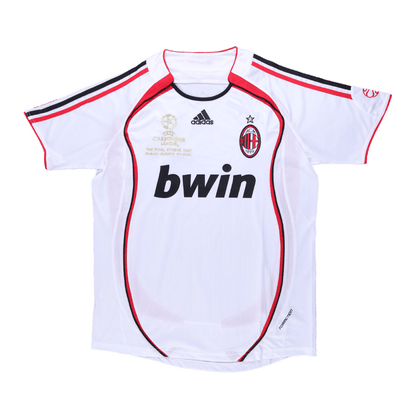 Tricouri Fotbal Vintage AC Milan RONALDO #99 Deplasare 2006/07 - UCL