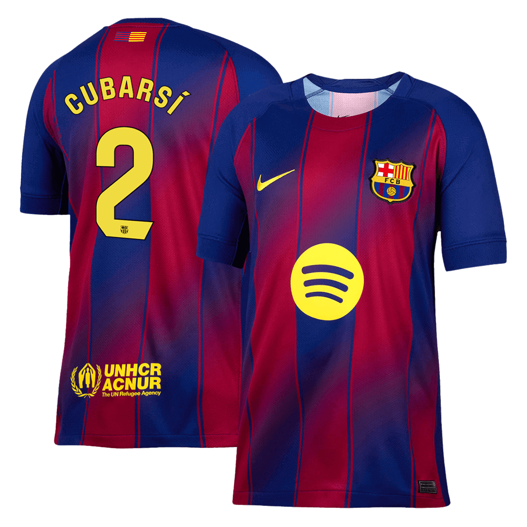 Tricouri Fotbal Barcelona CUBARSÍ #2 Acasă 2025/26 - Premium