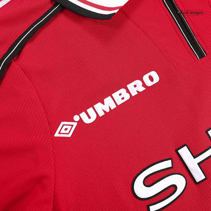 Tricouri Fotbal Vintage Manchester United Acasă 1998/99 Mânecă Lungă