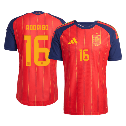 Tricouri Fotbal Spania RODRIGO #16 Acasă Cupa Mondială 2026 Authentic