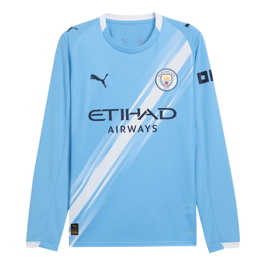 Tricouri Fotbal Manchester City Acasă 2025/26 Mânecă Lungă