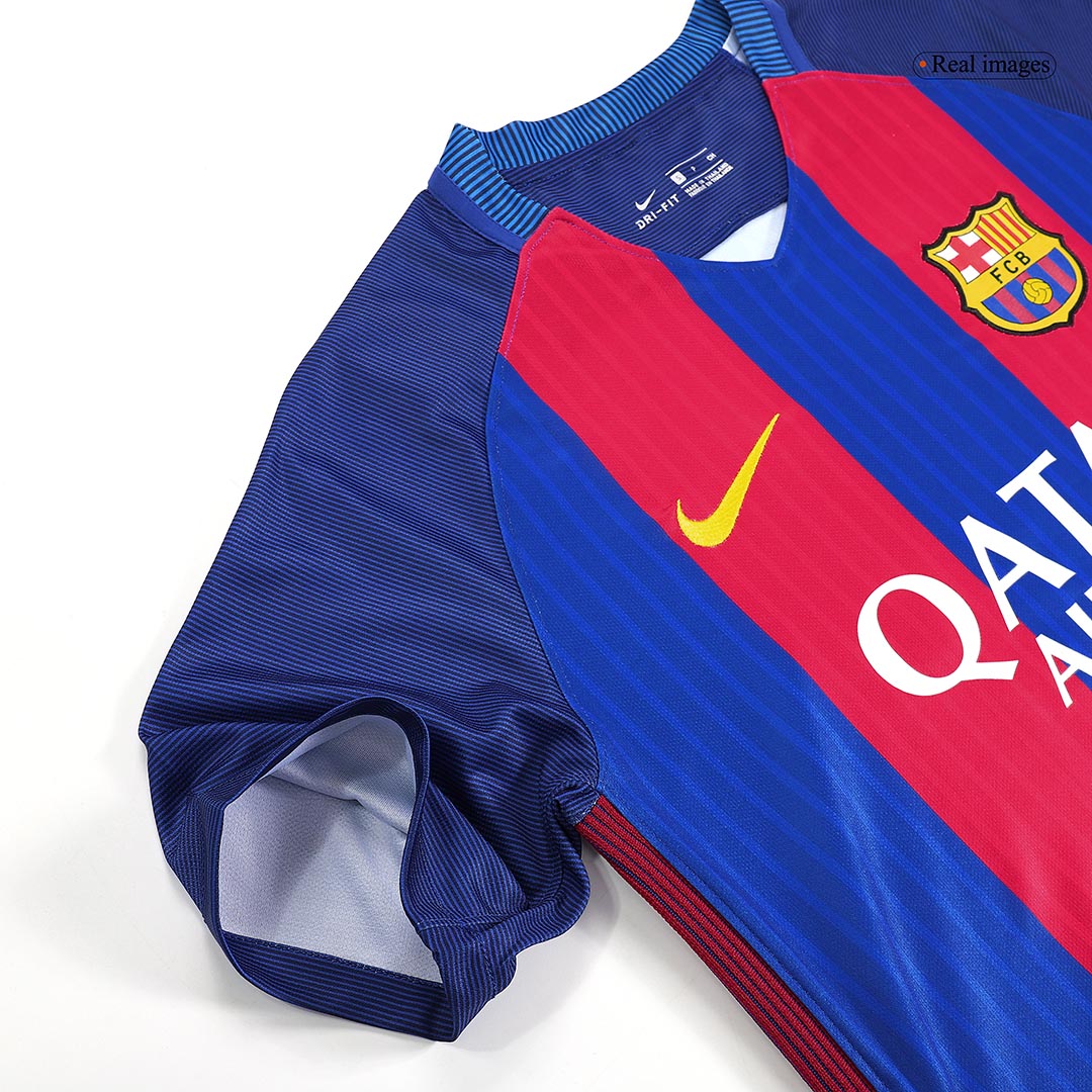 Tricouri Fotbal Vintage Barcelona MESSI #10 Acasă 2016/17