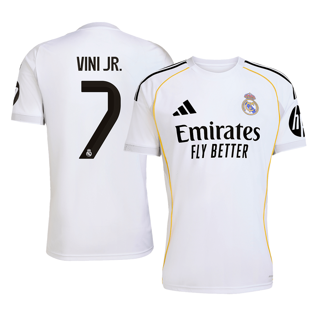 Tricouri Fotbal Real Madrid VINI JR. #7 Acasă 2025/26 - Premium (mărime mare)