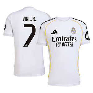 Tricouri Fotbal Real Madrid VINI JR. #7 Acasă 2025/26 - Premium (mărime mare)