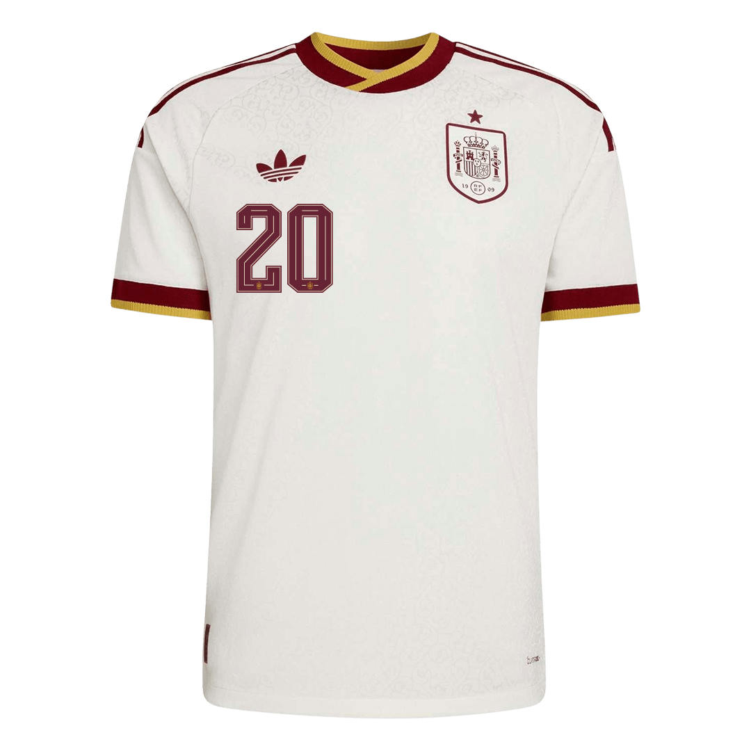 Tricouri Fotbal Spania PEDRI #20 Deplasare Cupa Mondială 2026 Authentic
