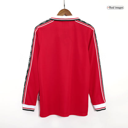 Tricouri Fotbal Vintage Manchester United Acasă 1998/99 Mânecă Lungă
