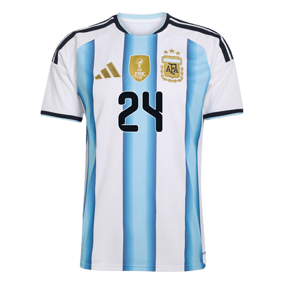 Tricouri Fotbal Argentina E. FERNÁNDEZ #24 Acasă Cupa Mondială 2026 - Premium