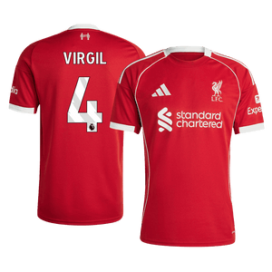 Tricouri Fotbal Liverpool VIRGIL #4 Acasă 2025/26
