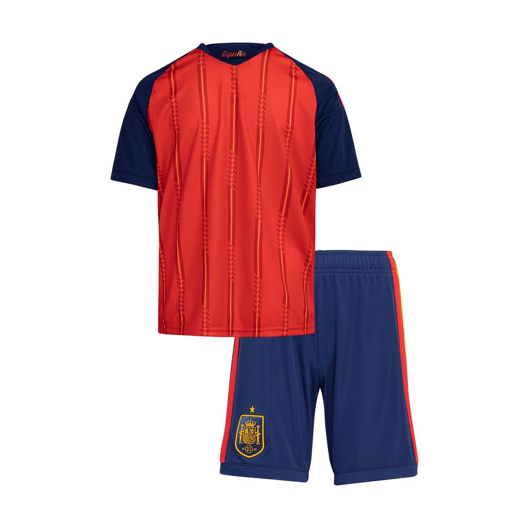 Set Tricouri Fotbal Spania Acasă 2026 Pentru Copii - Premium